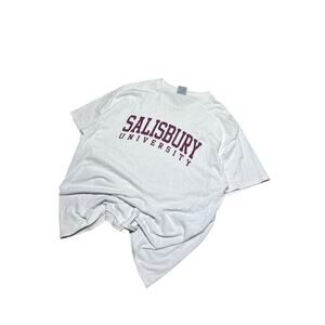 Vintage MV Sport Salisbury University T Shirt Mens XL White College Graphic Tee